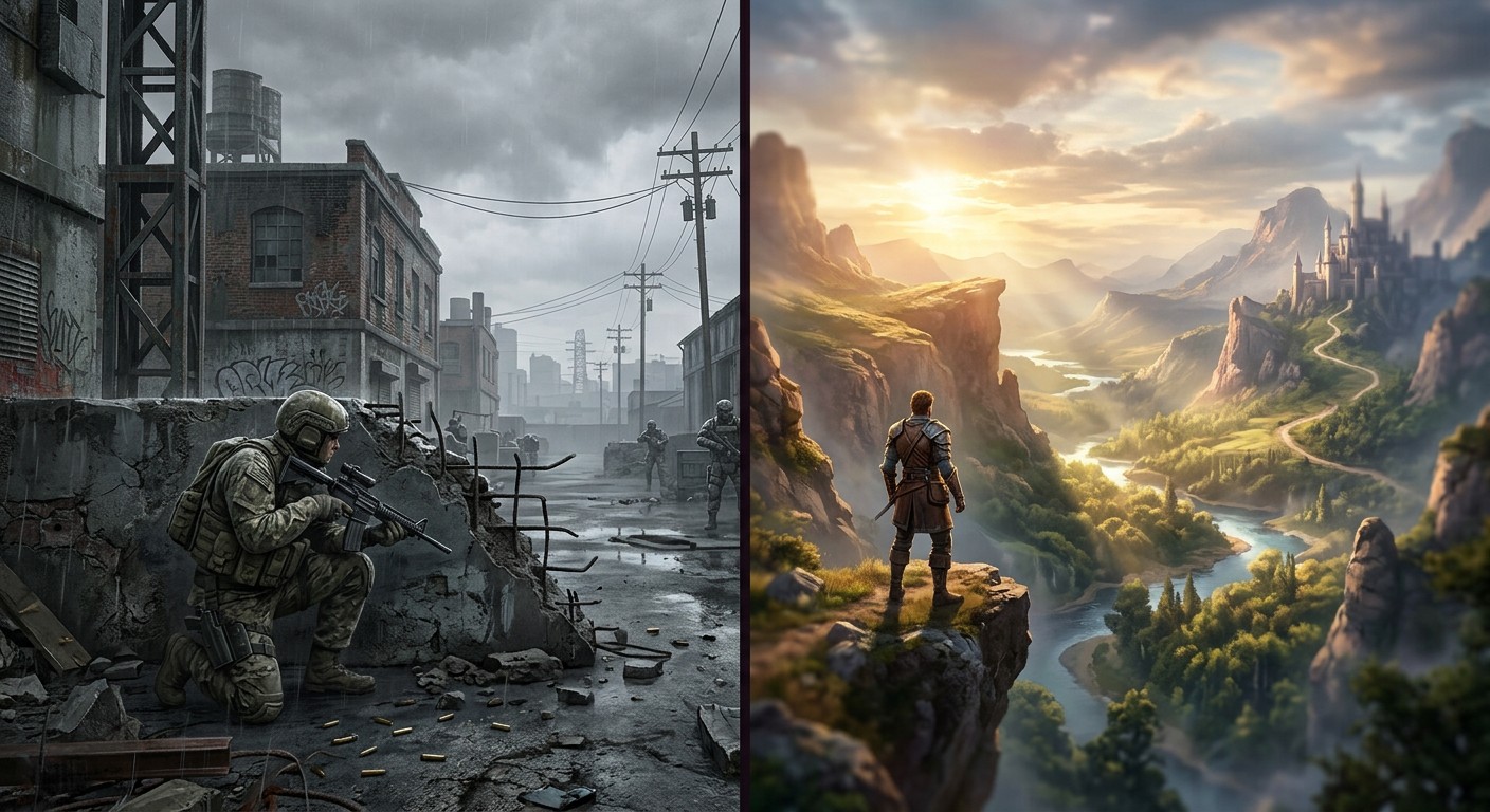 Сравнение графики Unity и Unreal Engine 5 в игровых сценах