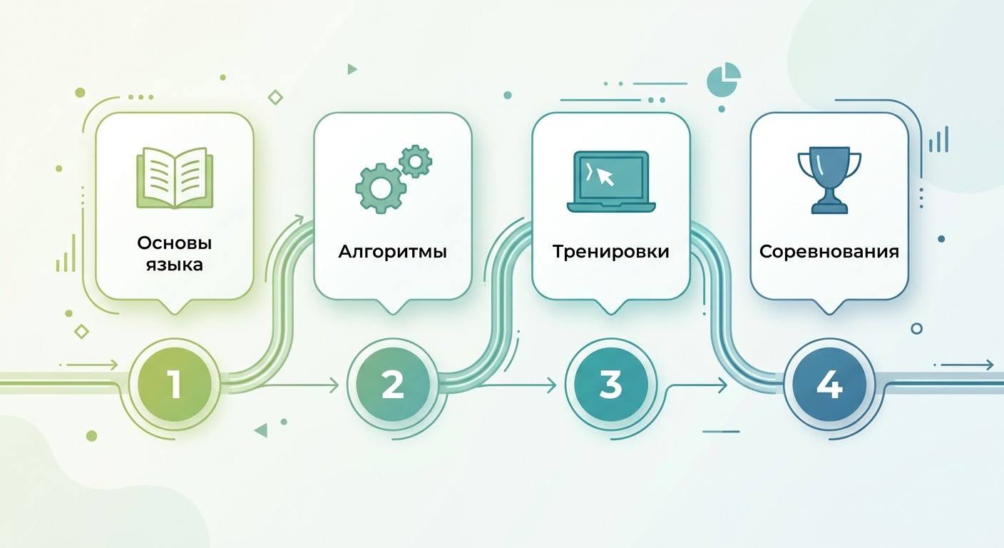 Путь начинающего олимпиадника по программированию — четыре шага