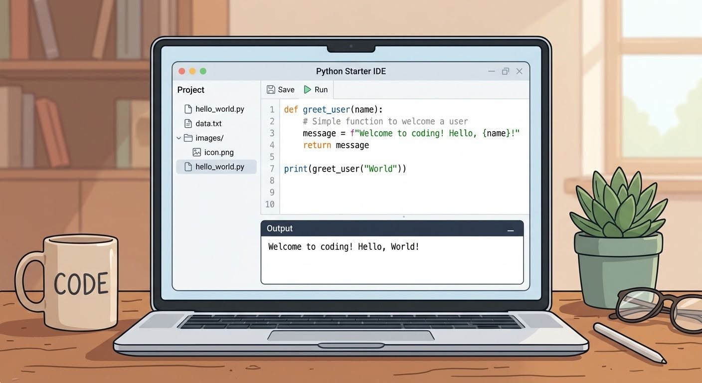 Редактор Python с кодом — обучение программированию для детей