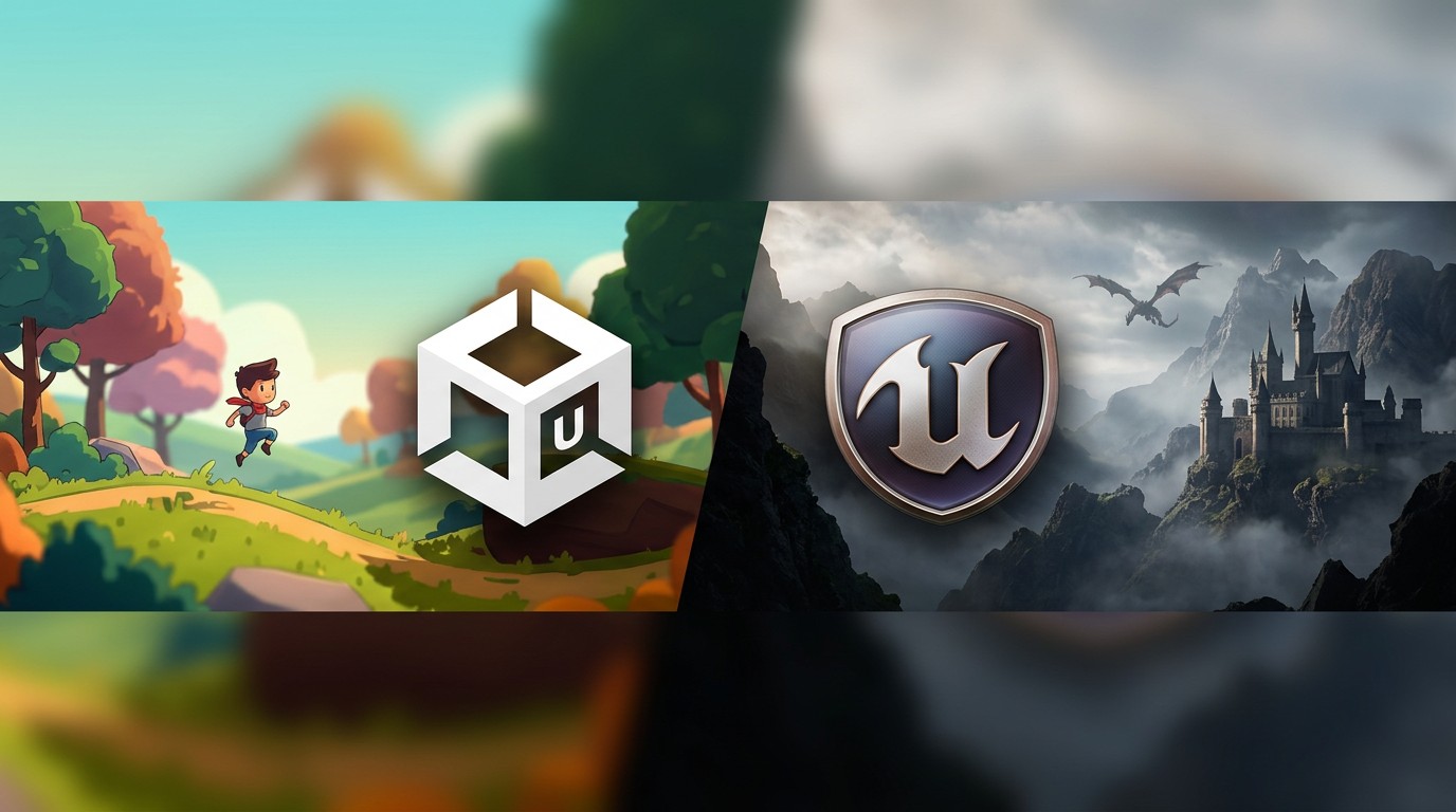 Unity и Unreal Engine — сравнение двух игровых движков на баннере