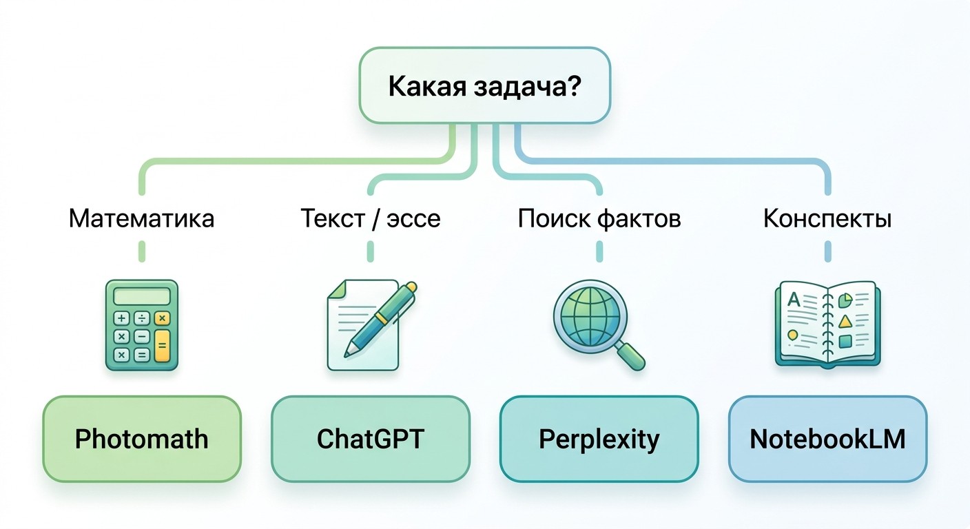 Дерево решений: какую нейросеть для школьника выбрать под задачу