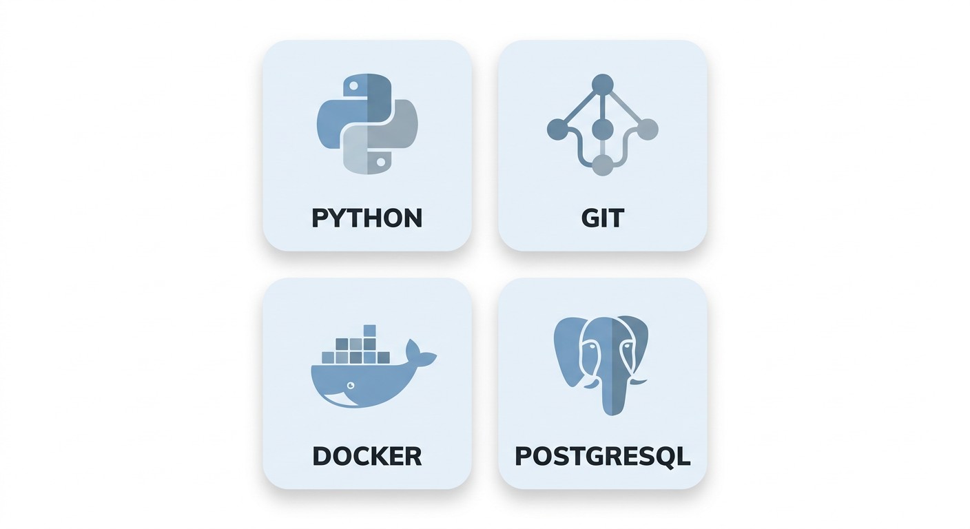 Hard skills Python-разработчика: Python, Git, Docker, PostgreSQL