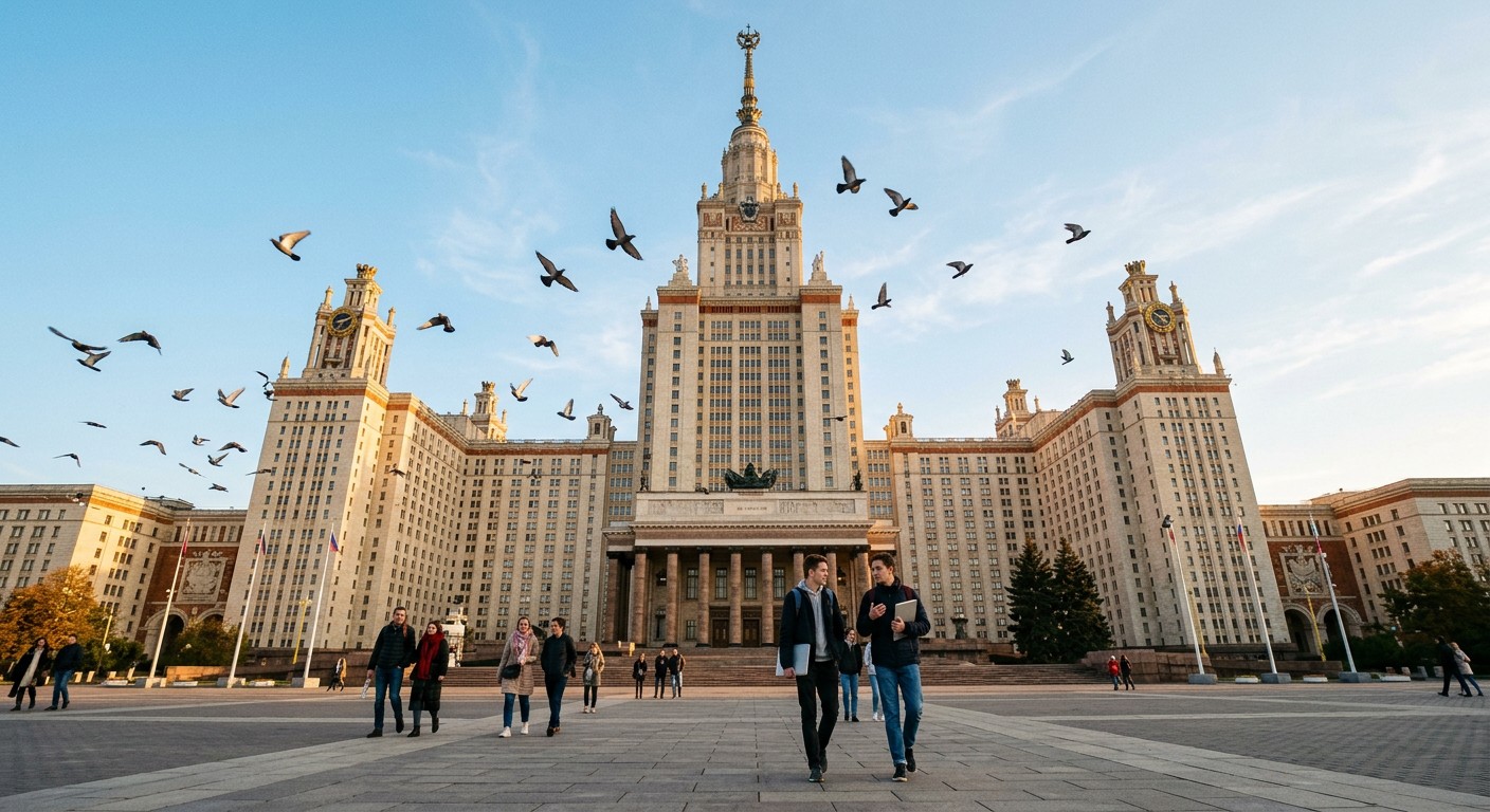 Главное здание МГУ — ведущего российского университета для программистов