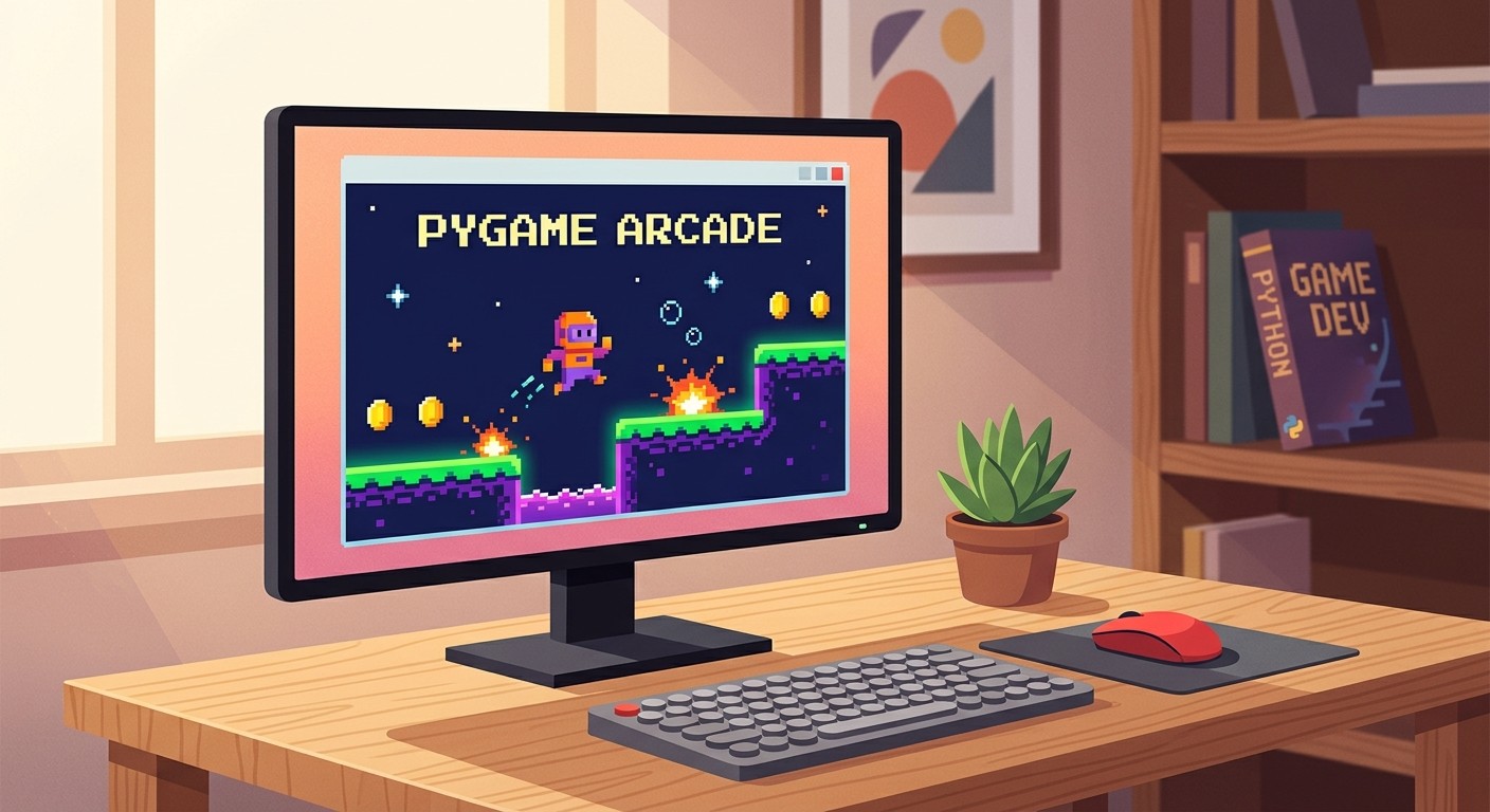 Окно игры на Pygame — простая 2D-аркада на Python