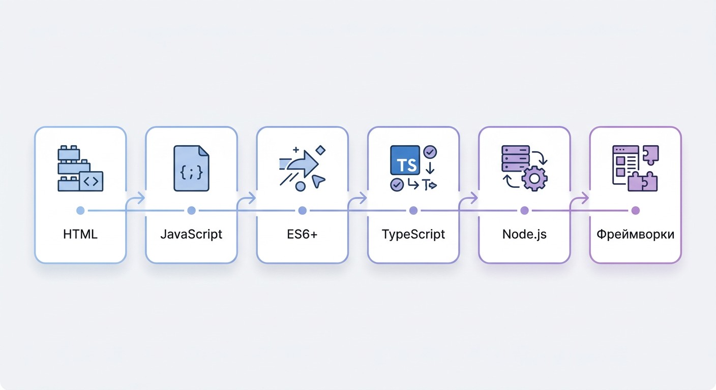 Дорожная карта изучения JavaScript от HTML до фреймворков