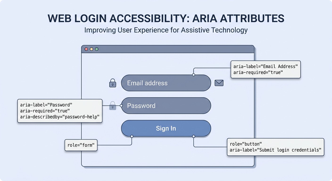 HTML-форма с подписанными ARIA-атрибутами для обеспечения доступности