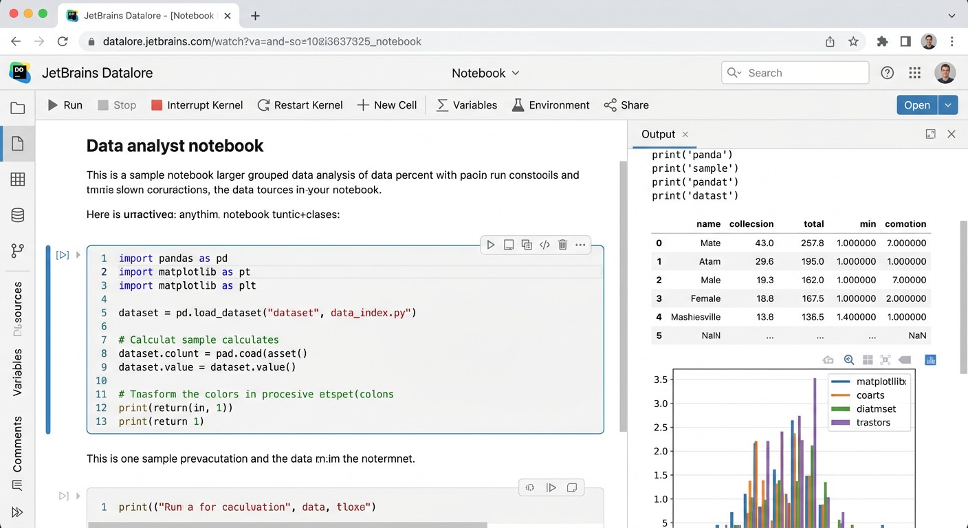 JetBrains Datalore — Python-ноутбук онлайн в браузере