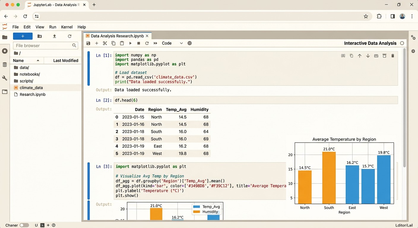 JupyterLab — интерактивный блокнот Python для анализа данных