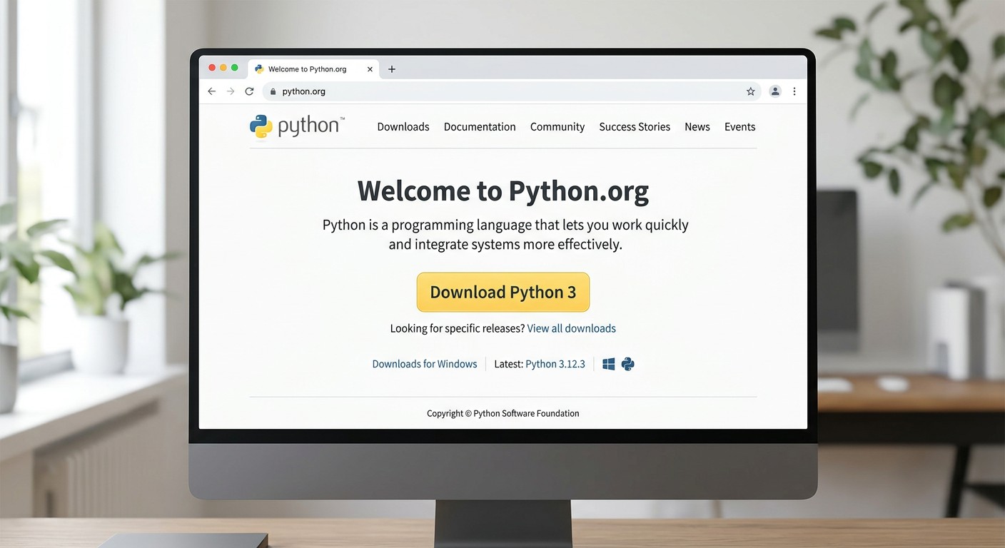 Скачать Python с официального сайта python.org