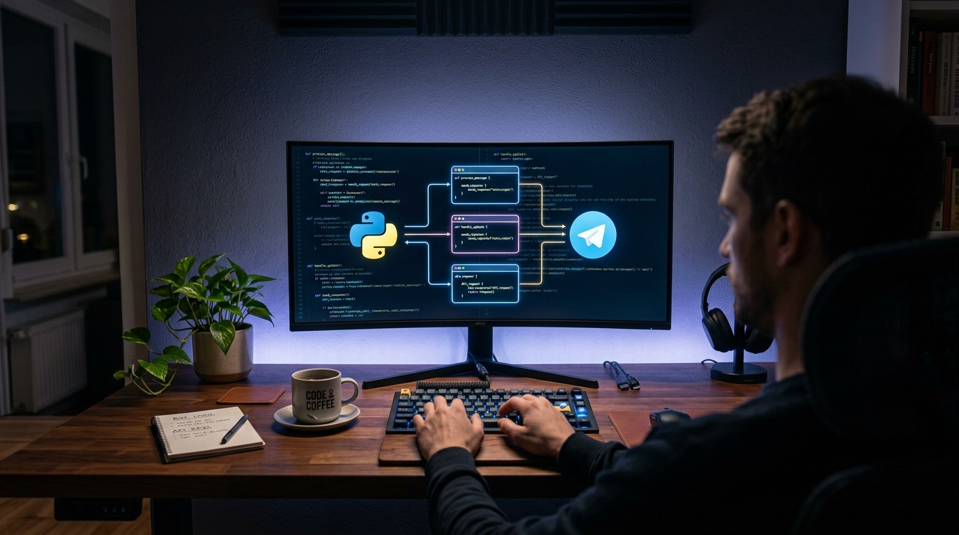 Схема Telegram-бота на Python — архитектура с нуля